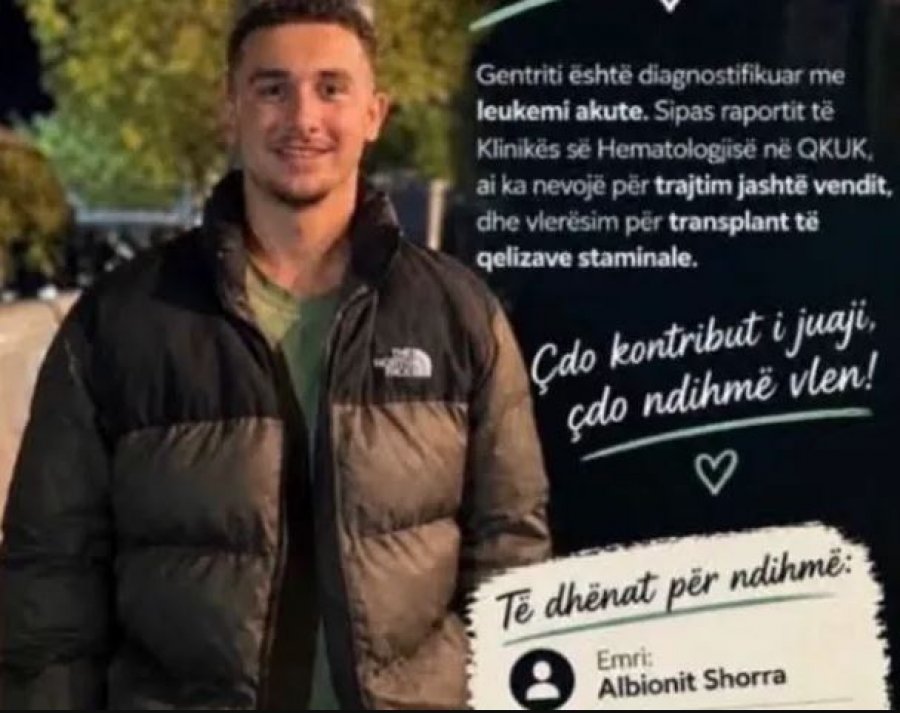 Gentriti po lufton me leukeminë  familja bën thirrje për ndihmë