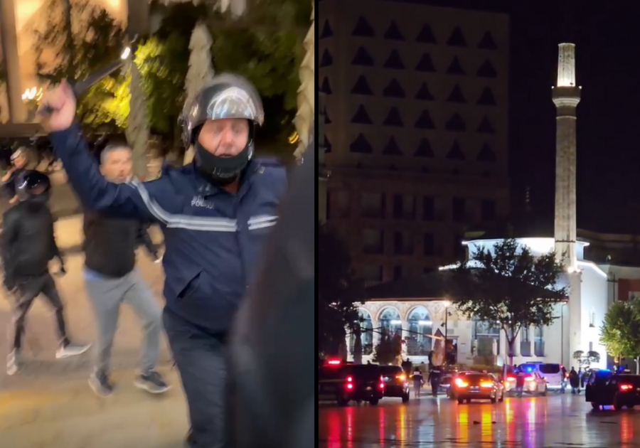 Policia ndjek dhe dhunon protestuesit, besimtari: I rrahën te dera e Xhamisë [video]