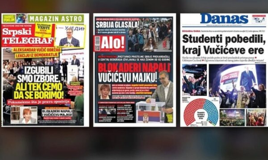 Mediat pro regjimit tentojnë të injorojnë humbjen e Vuçiqit në zgjedhje