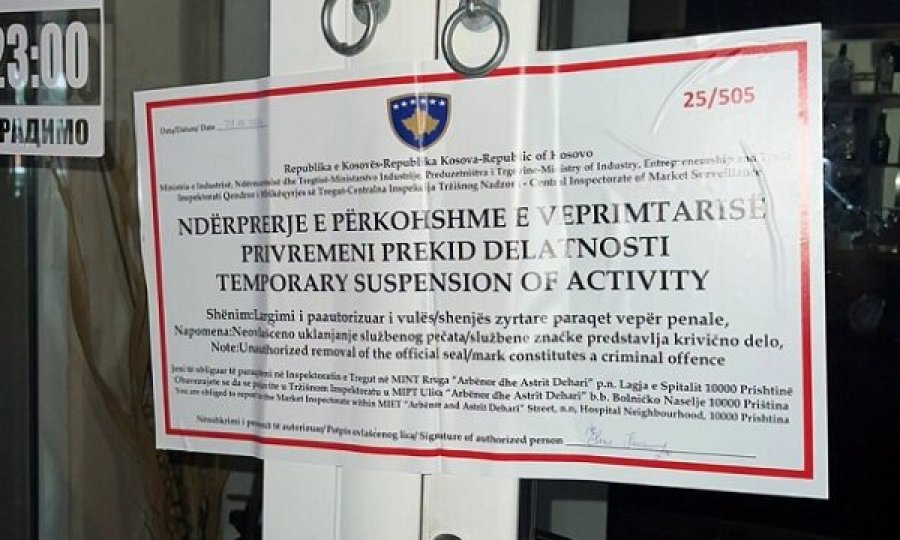Inspektorati mbyll shtatë biznese në veri, u shqipton edhe gjoba