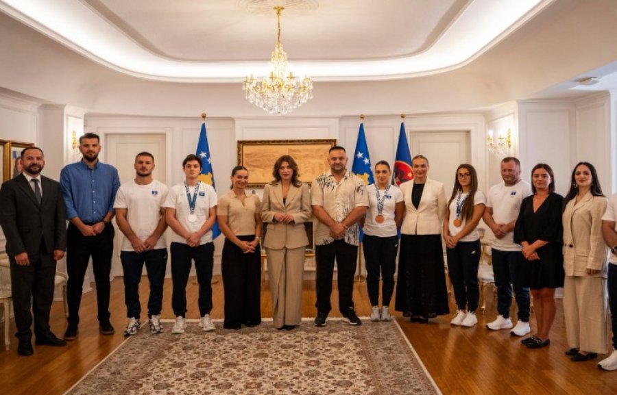 Haxhiu pret ekipin medalist të xhudos nga Lojërat Mesdhetare