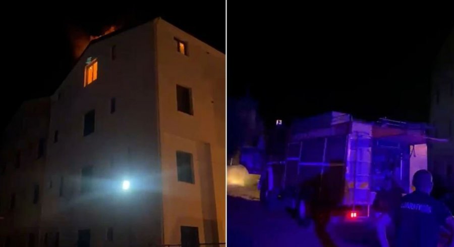 Panik te pushuesit në Velipojë, përfshihet nga flakët një hotel