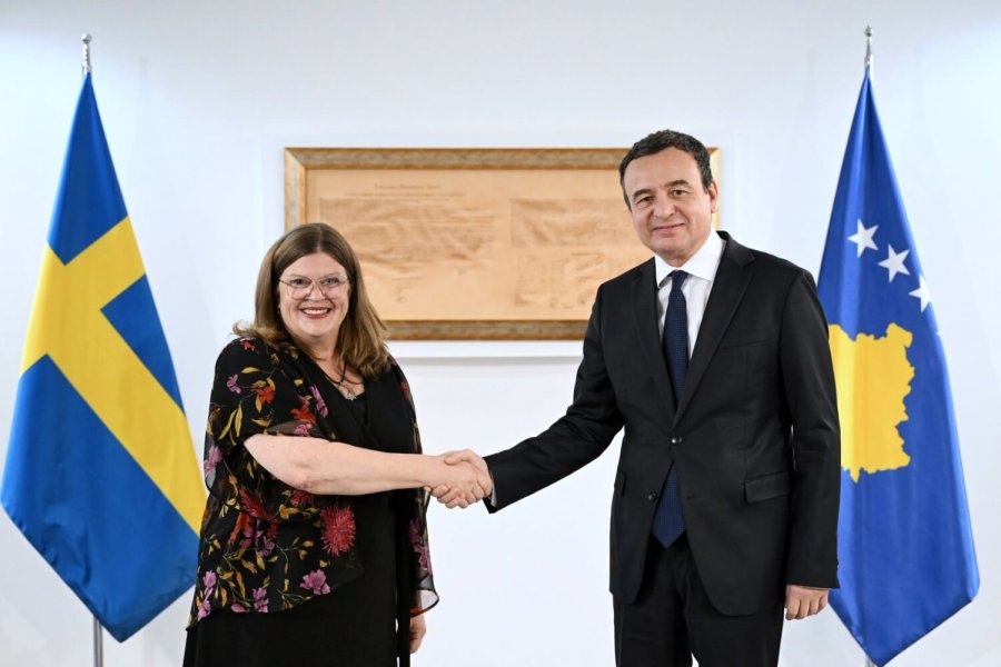 Kurti takon ambasadoren e re të Suedisë në Kosovë  kërkon vazhdimin e mbështetjes për integrimin euro atlantik