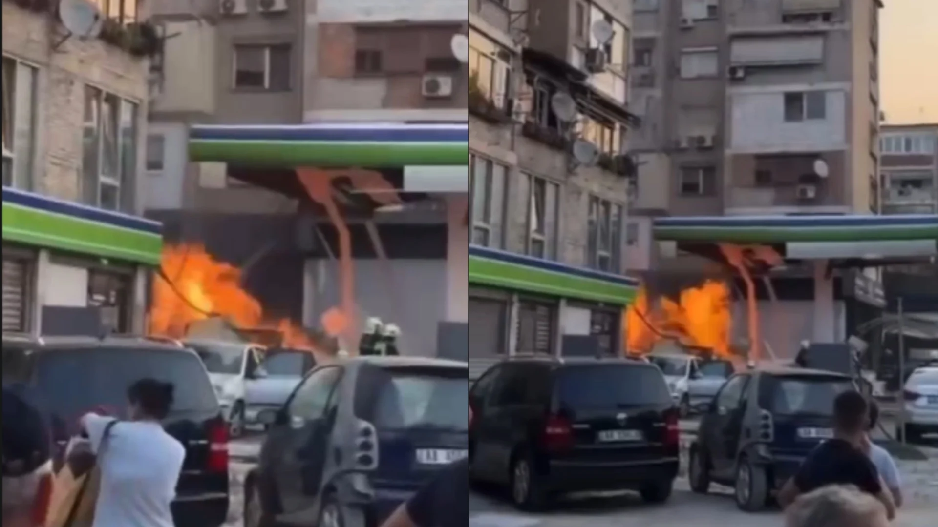 Shpërthim i fuqishëm në një karburant në zonën e Brrylit në Tiranë  lëndohen punonjësit   banorët në rrugë të alarmuar