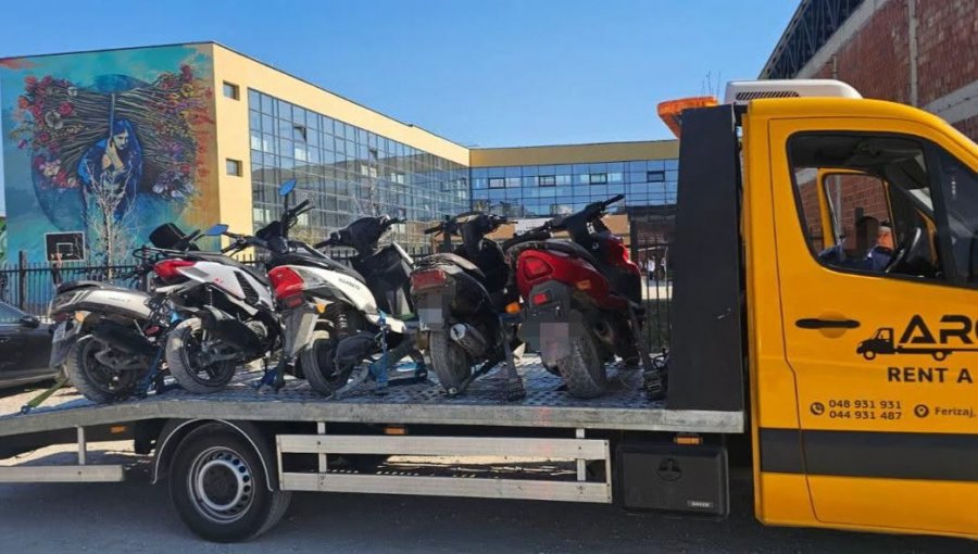 50 gjoba për motoçiklistët në Ferizaj, konfiskohen 14 motoçikleta dhe 8 trotinetë