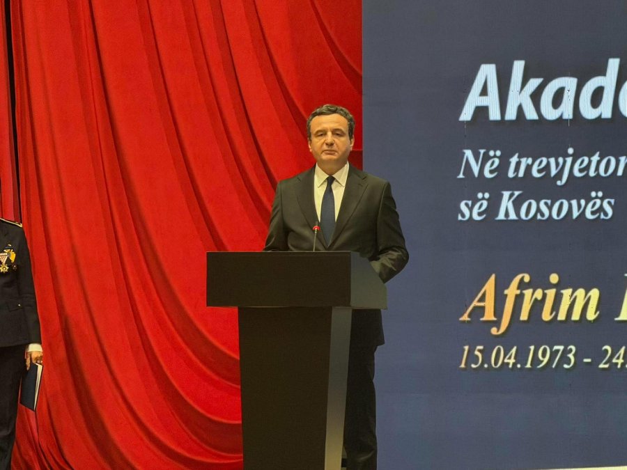 Kurti  Rënia e Afrim Bunjakut e skalit atë si figurë të ruajtjes së sovranitetit dhe sundimit të ligjit