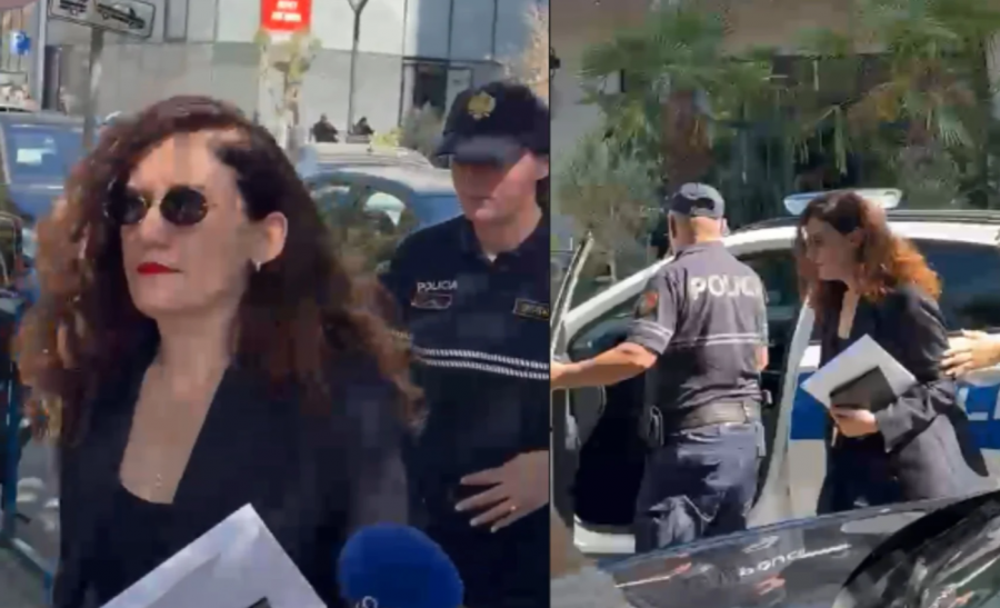 Vlora Hyseni shkon në GJKKO, momenti kur hyn në ambientet e gjykatës